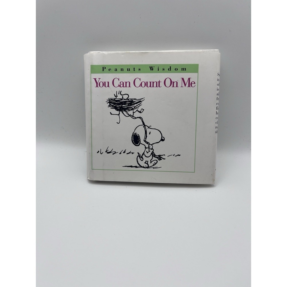 Vintage Peanuts Wisdom Mini Book You Can Count On Me Hardcover Dust Jacket